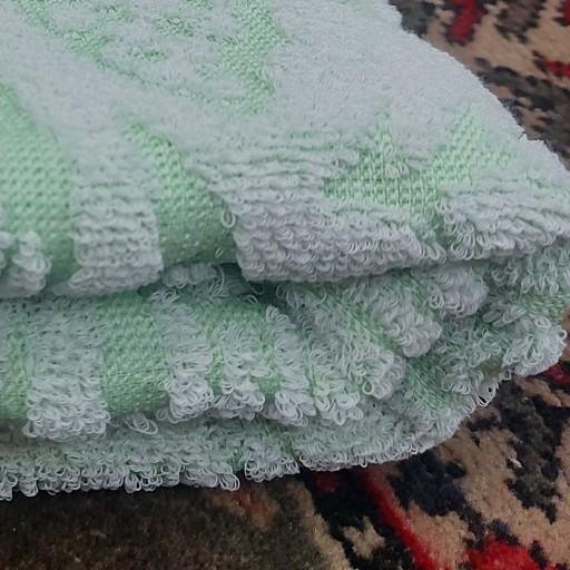 حوله هتلی حوله استخری حوله مسافرتی نخی طرح برق لامع سبز رنگ حوله آبگیر سبک حوله تراکم متوسط